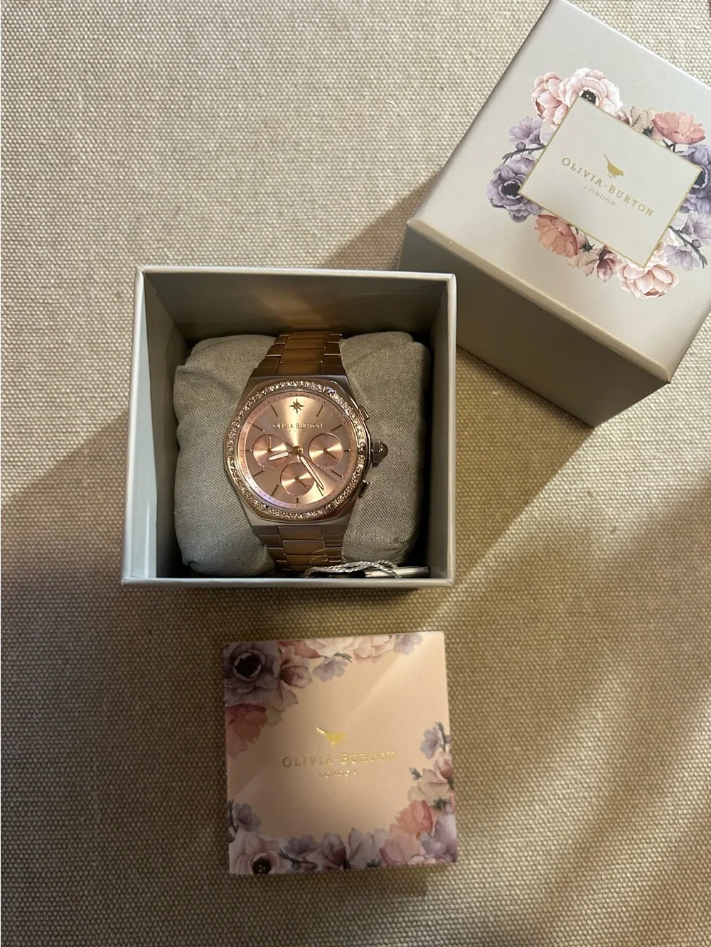 Olivia Burton MultiFunction RoseGold Watch With 38mm Chronograph Face